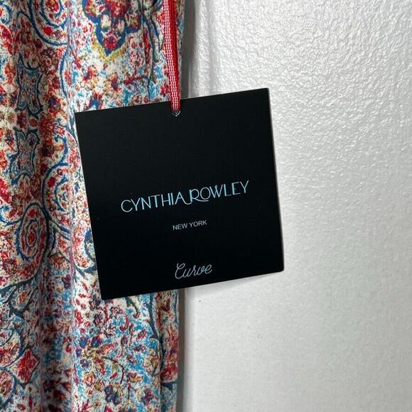 Cynthia Rowley Women's Plus Size Paisley Print Swing Dress Size 3X Boho NEW - Picture 4 of 8